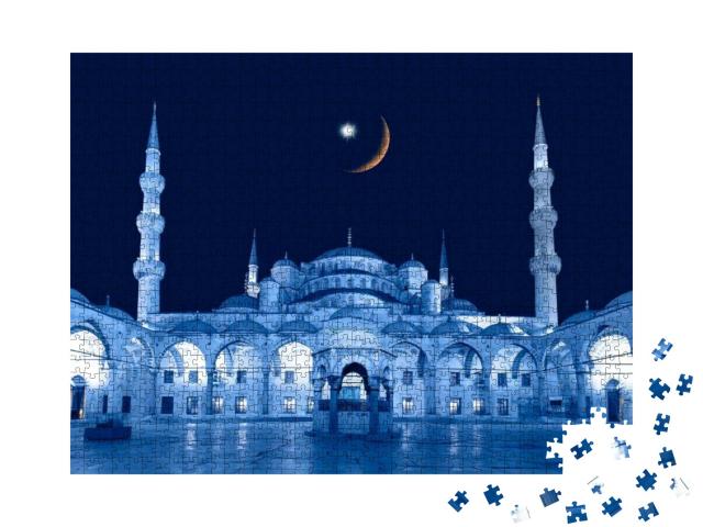The Blue Mosque Sultanahmet Camii... Jigsaw Puzzle with 1000 pieces