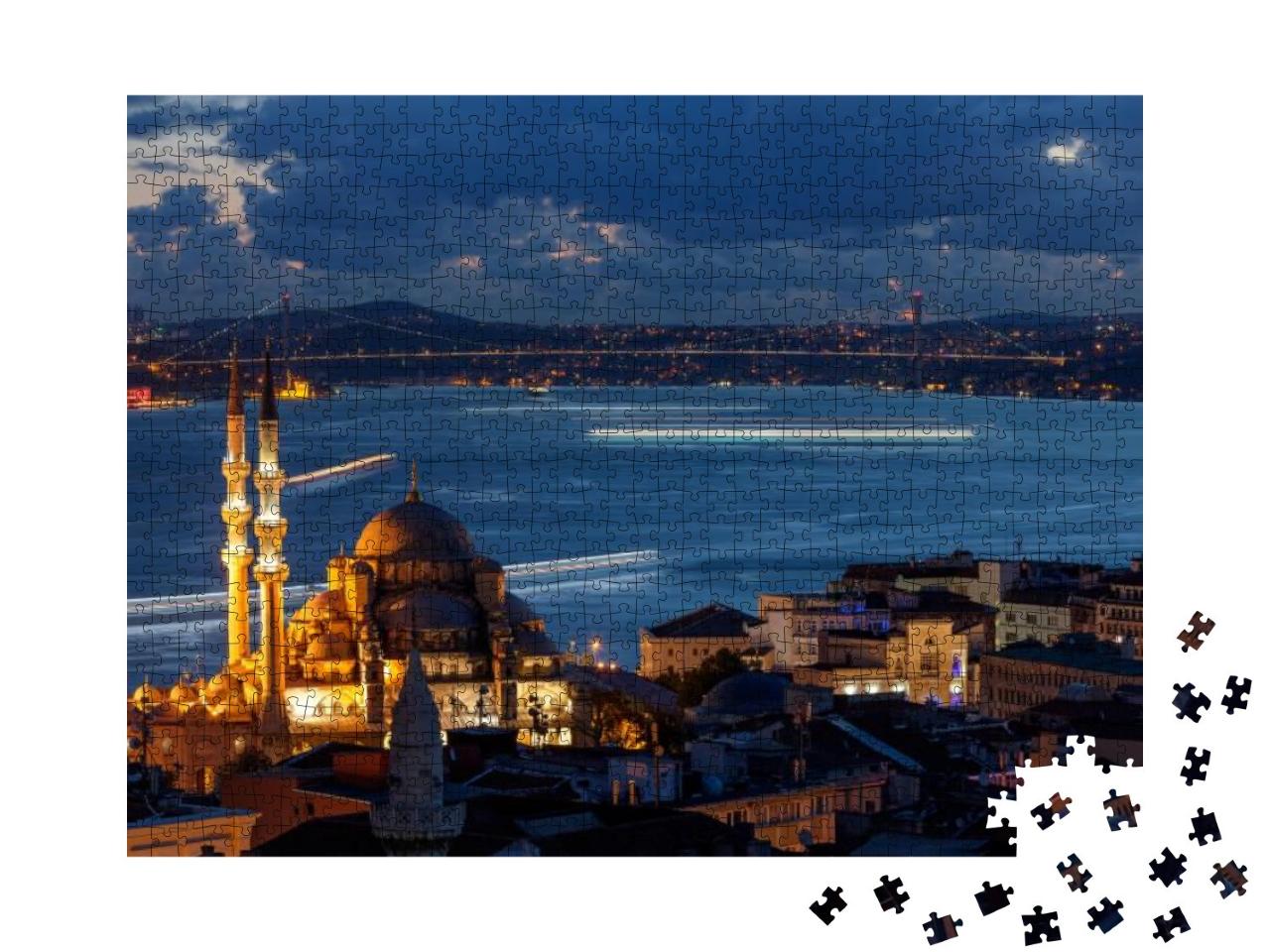 Bosphorus Bridge from Suleymaniye Mosque Istanbul... Jigsaw Puzzle with 1000 pieces