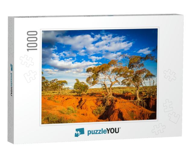 Red Banks Scenic Australian Outback Rural Landscape... Jigsaw Puzzle with 1000 pieces