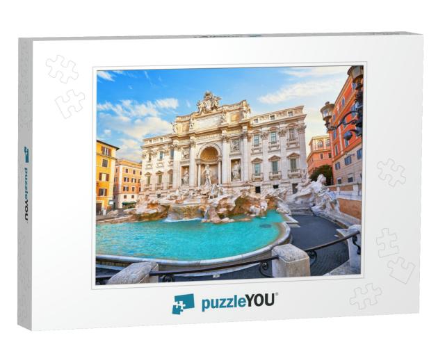 Trevi Fountain in Rome, Italy. Ancient Fountain. Roman St... Jigsaw Puzzle