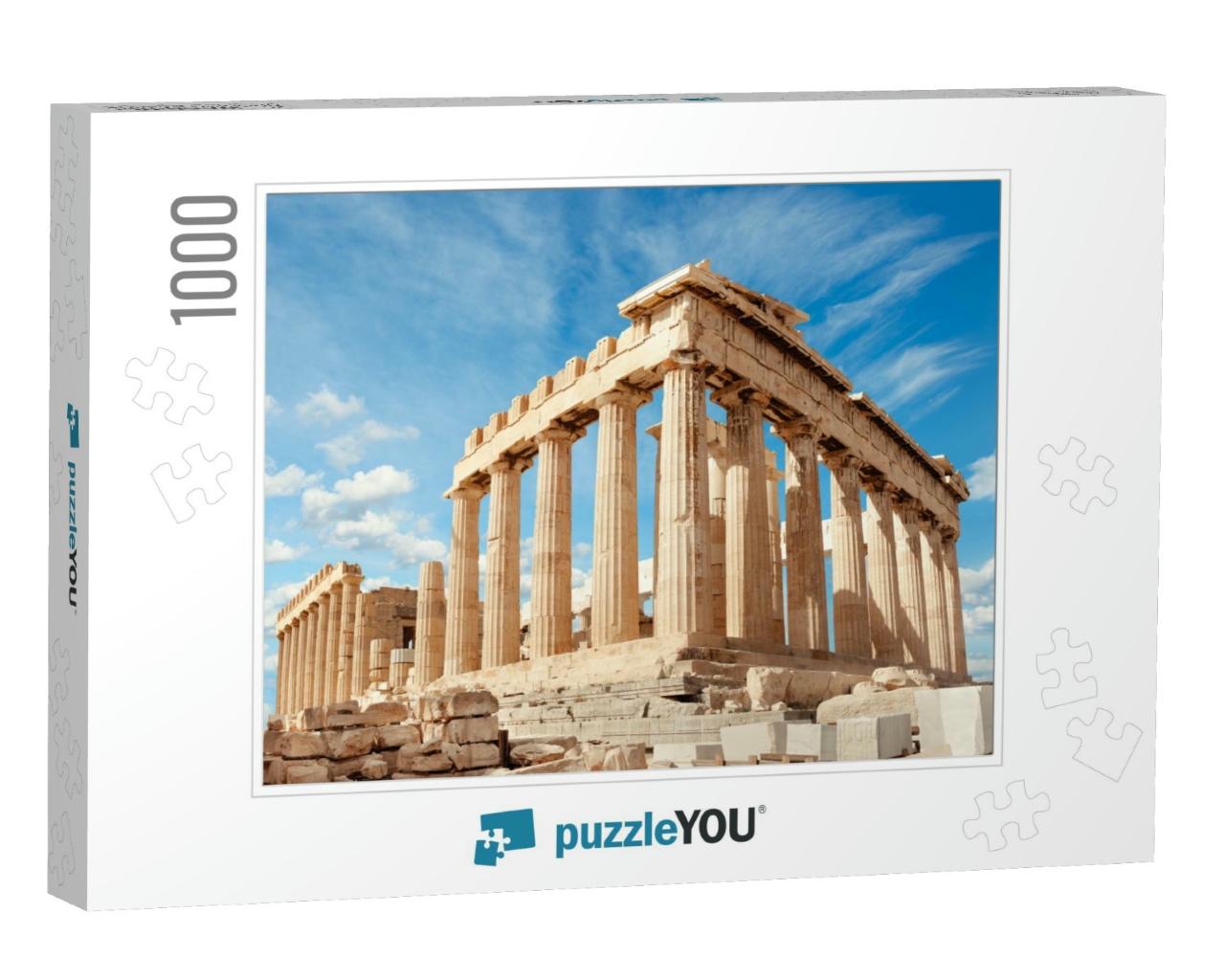 Parthenon Temple on a Bright Day. Acropolis in Athens, Gr... Jigsaw Puzzle with 1000 pieces