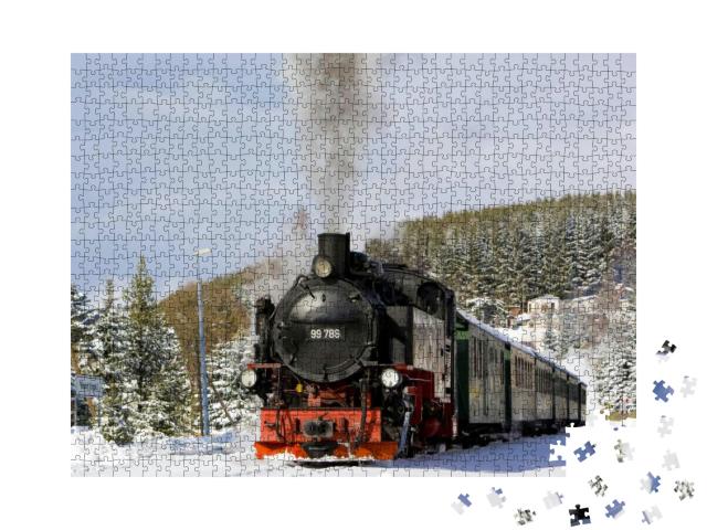 Steam Train, Oberwiesenthal - Cranzhal Fichtelbergbahn, G... Jigsaw Puzzle with 1000 pieces
