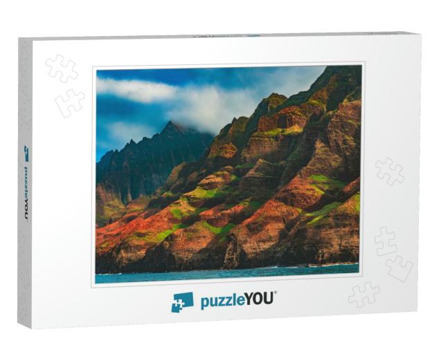 A Close Up Boat View of the Famous Cliffs of the Colorful... Jigsaw Puzzle
