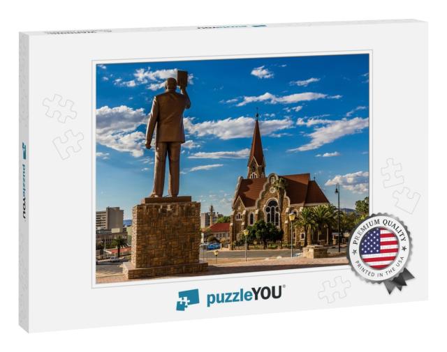 First Namibian President Monument & Luteran Christ Church... Jigsaw Puzzle