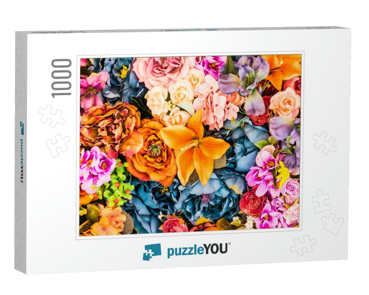 Flower Background - Vintage Effect Style Pictures... Jigsaw Puzzle with 1000 pieces