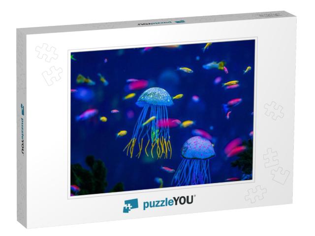 Aquarium of Jellyfish, Fish, Seaweed... Jigsaw Puzzle