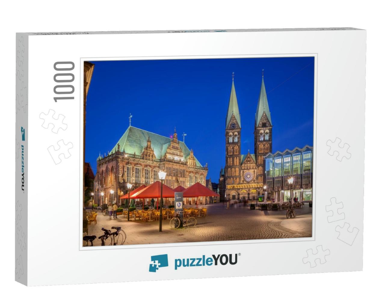 Bremen Market Square Situated in the Center of the Hansea... Jigsaw Puzzle with 1000 pieces