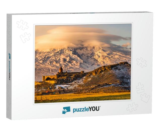 Panoramic View of Mount Ararat in Armenia. Sunrise Over A... Jigsaw Puzzle