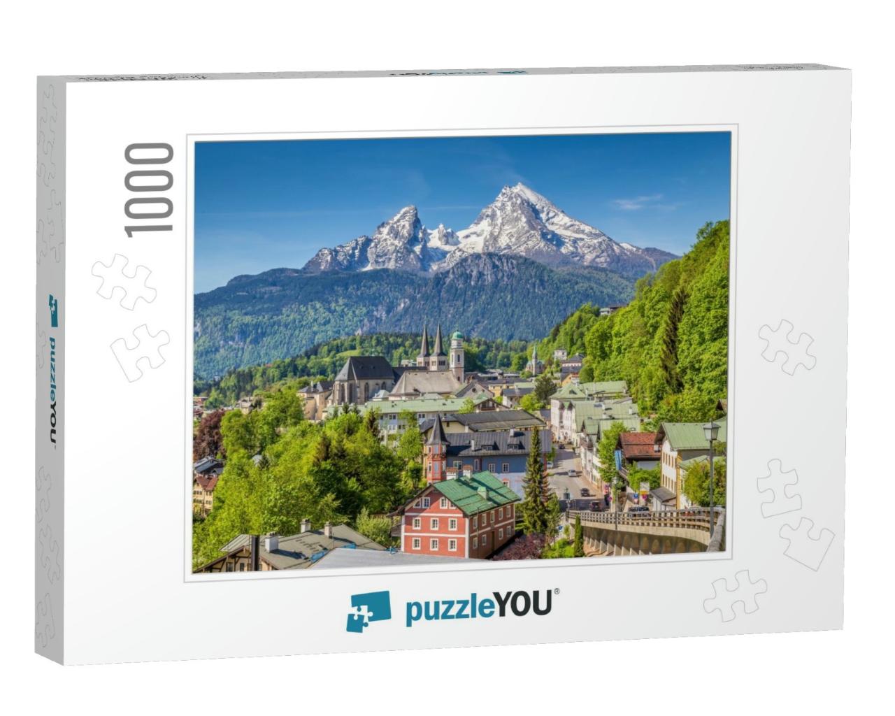 Historic Town of Berchtesgaden with Famous Watzmann Mount... Jigsaw Puzzle with 1000 pieces