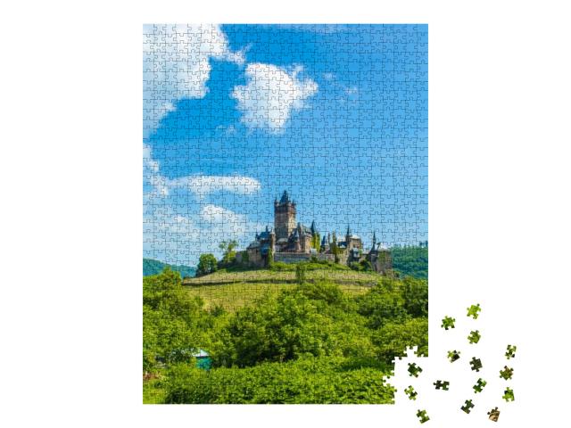 Cochem Imperial Castle Located on a Hill in the Small Pic... Jigsaw Puzzle with 1000 pieces