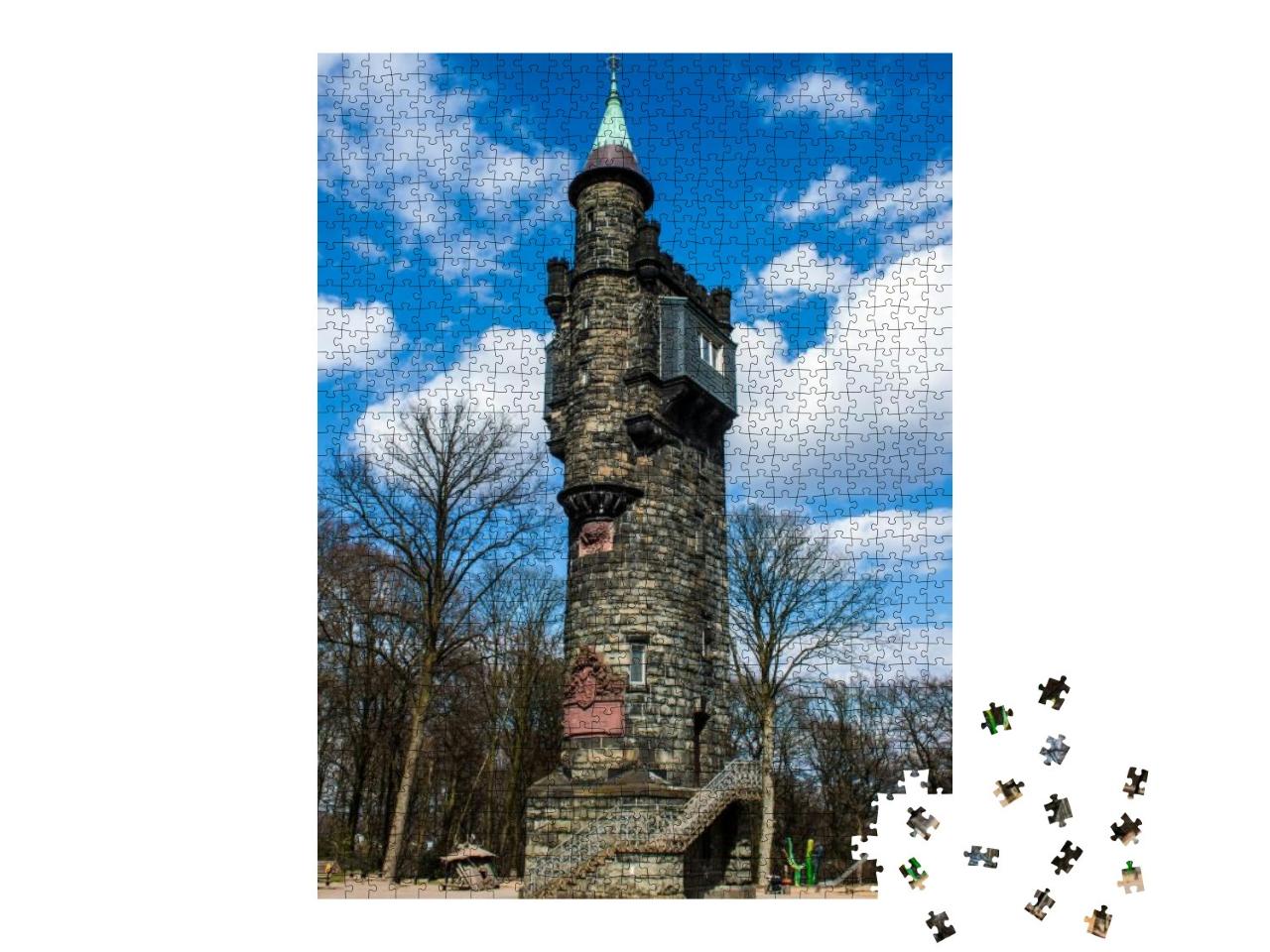 Von-Der-Heydt-Turm Observation Tower in Wuppertal, German... Jigsaw Puzzle with 1000 pieces