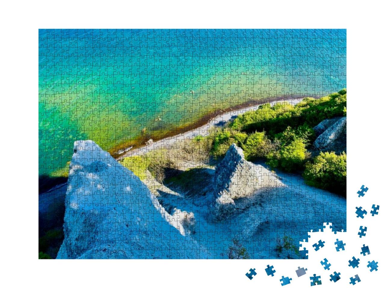 White Rocks National park Jasmund in Ruegen... Jigsaw Puzzle with 1000 pieces
