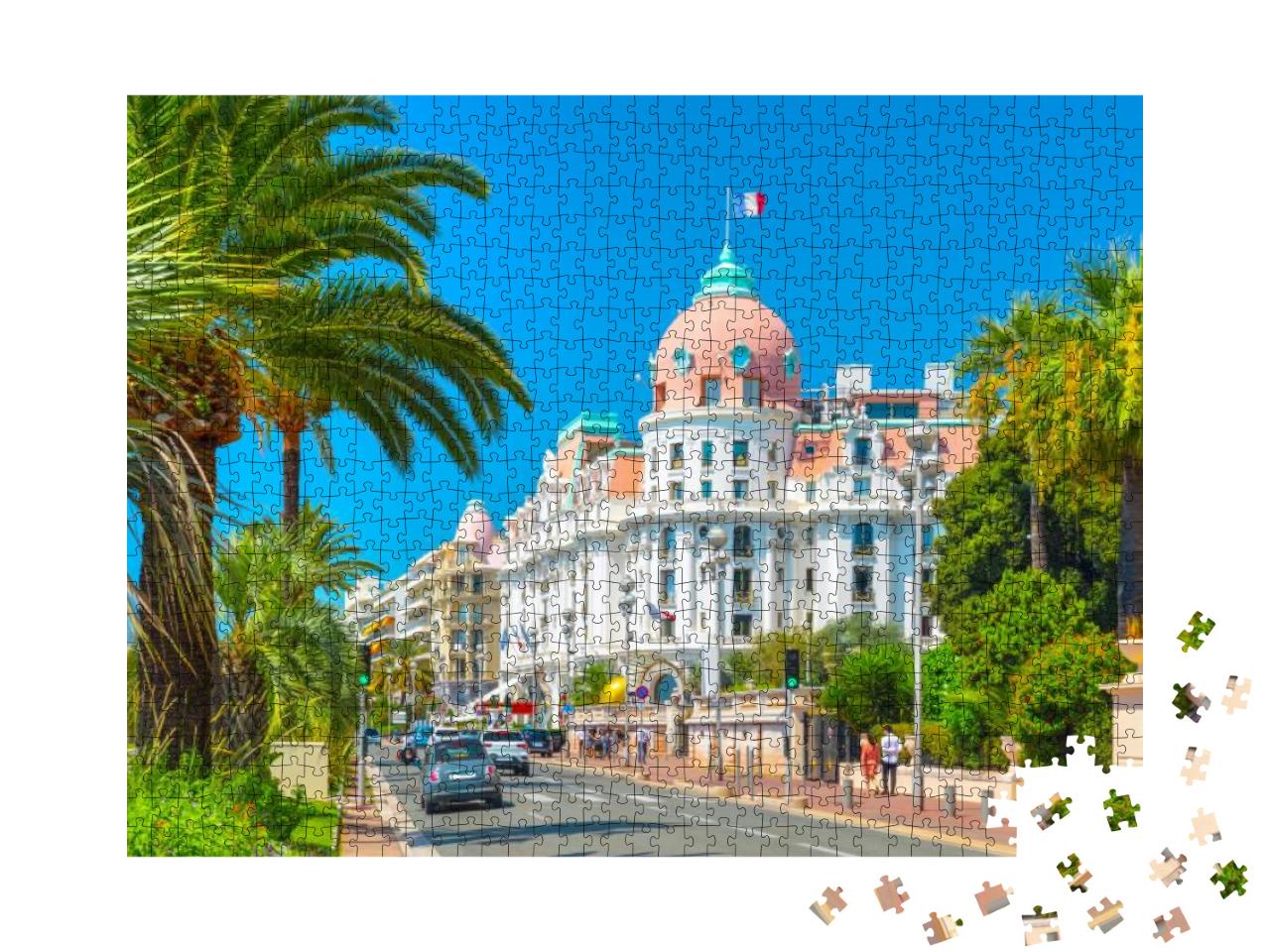 Promenade Des Anglais in Nice Nizza, France... Jigsaw Puzzle with 1000 pieces