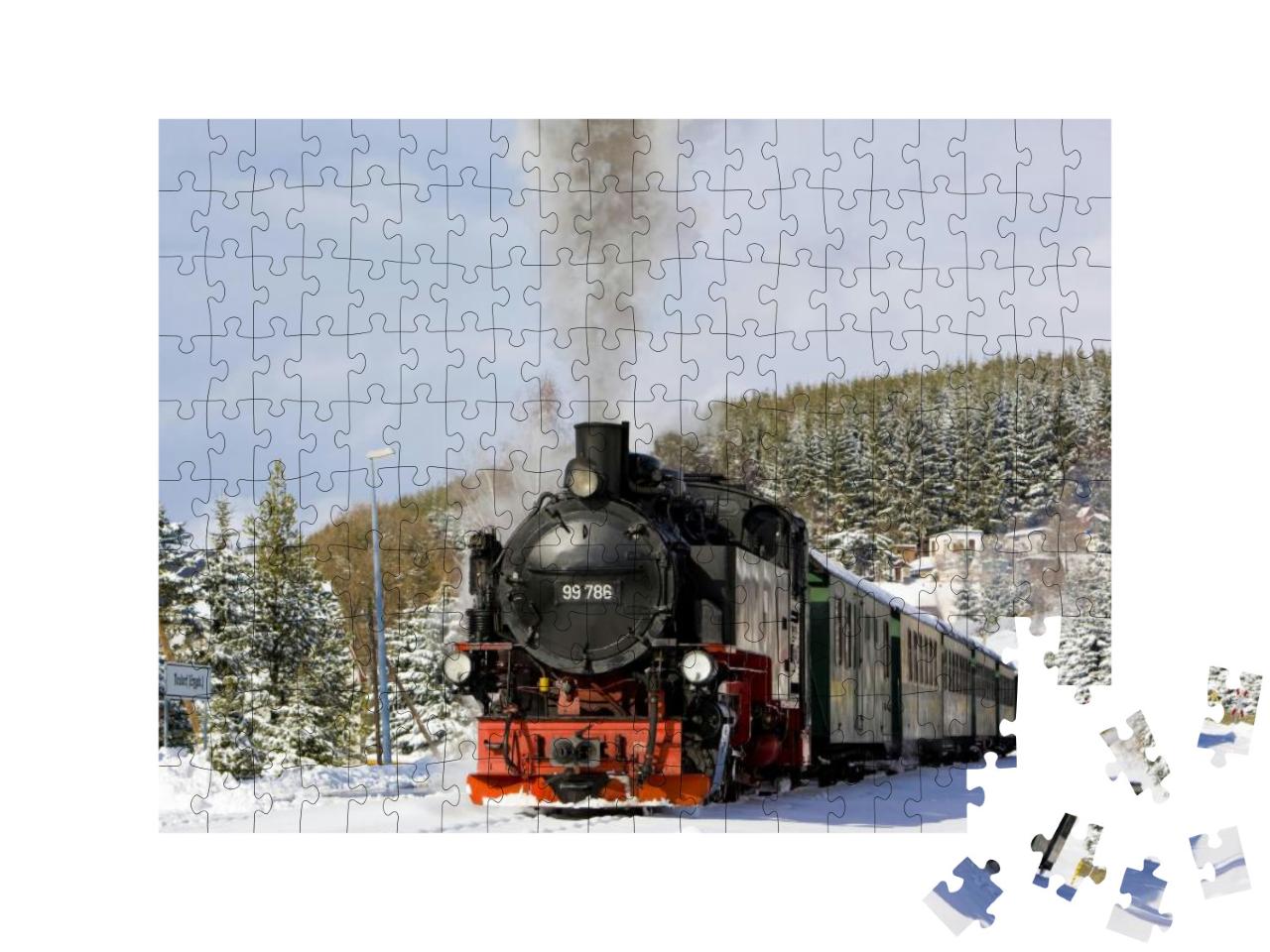 Steam Train, Oberwiesenthal - Cranzhal Fichtelbergbahn, G... Jigsaw Puzzle with 200 pieces