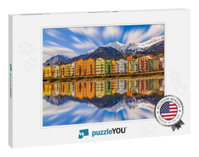 Innsbruck, Austria Town with Colorful Houses... Jigsaw Puzzle