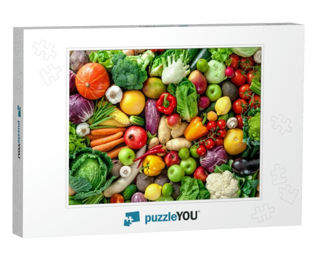 Assortment of Fresh Fruits & Vegetables... Jigsaw Puzzle