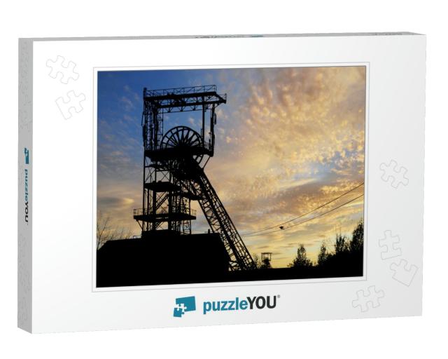 Old Disused Mine Shaft in Saarland in Sunset... Jigsaw Puzzle