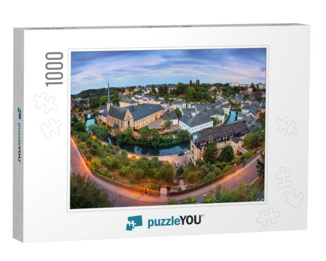 Luxembourg City. Aerial Cityscape Image of Old Town Luxem... Jigsaw Puzzle with 1000 pieces