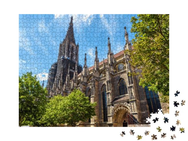 Ulm Minster or Cathedral of Ulm City, Germany. It is a Fa... Jigsaw Puzzle with 1000 pieces