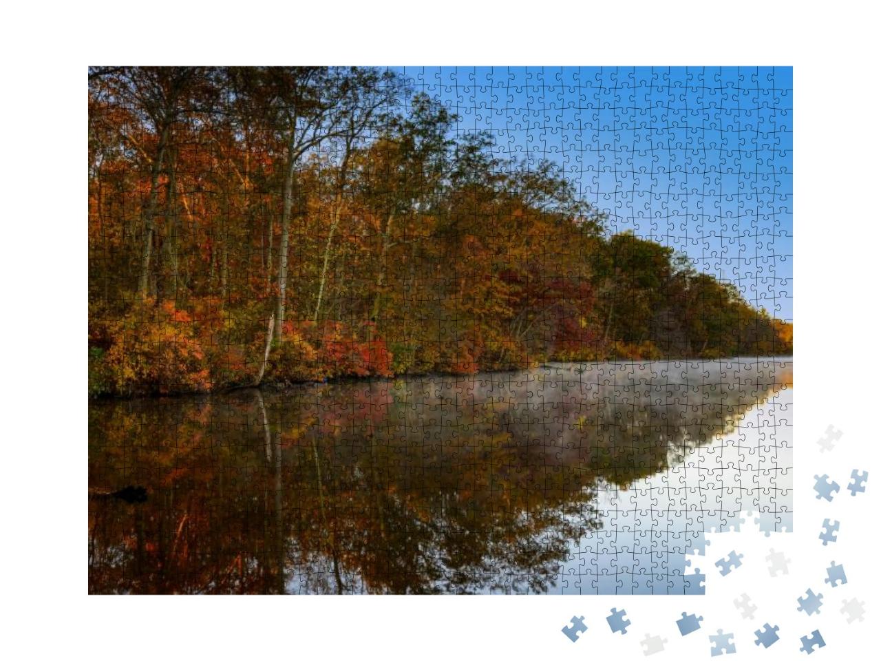 Early Morning View of Farrington Lake in East Brunswick... Jigsaw Puzzle with 1000 pieces
