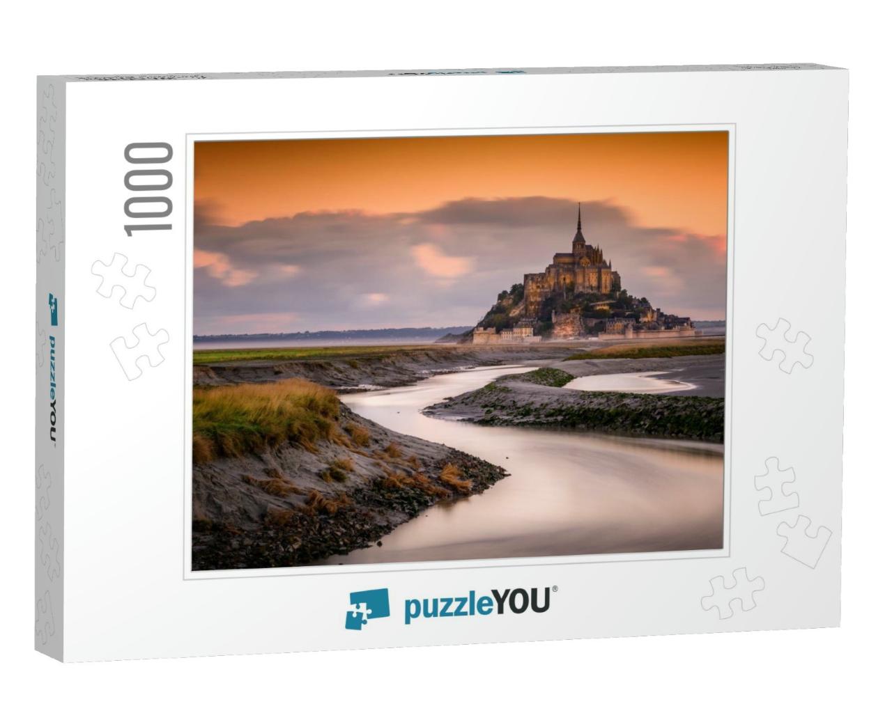 Sunrise At Le Mont-Saint-Michel in Normandy... Jigsaw Puzzle with 1000 pieces