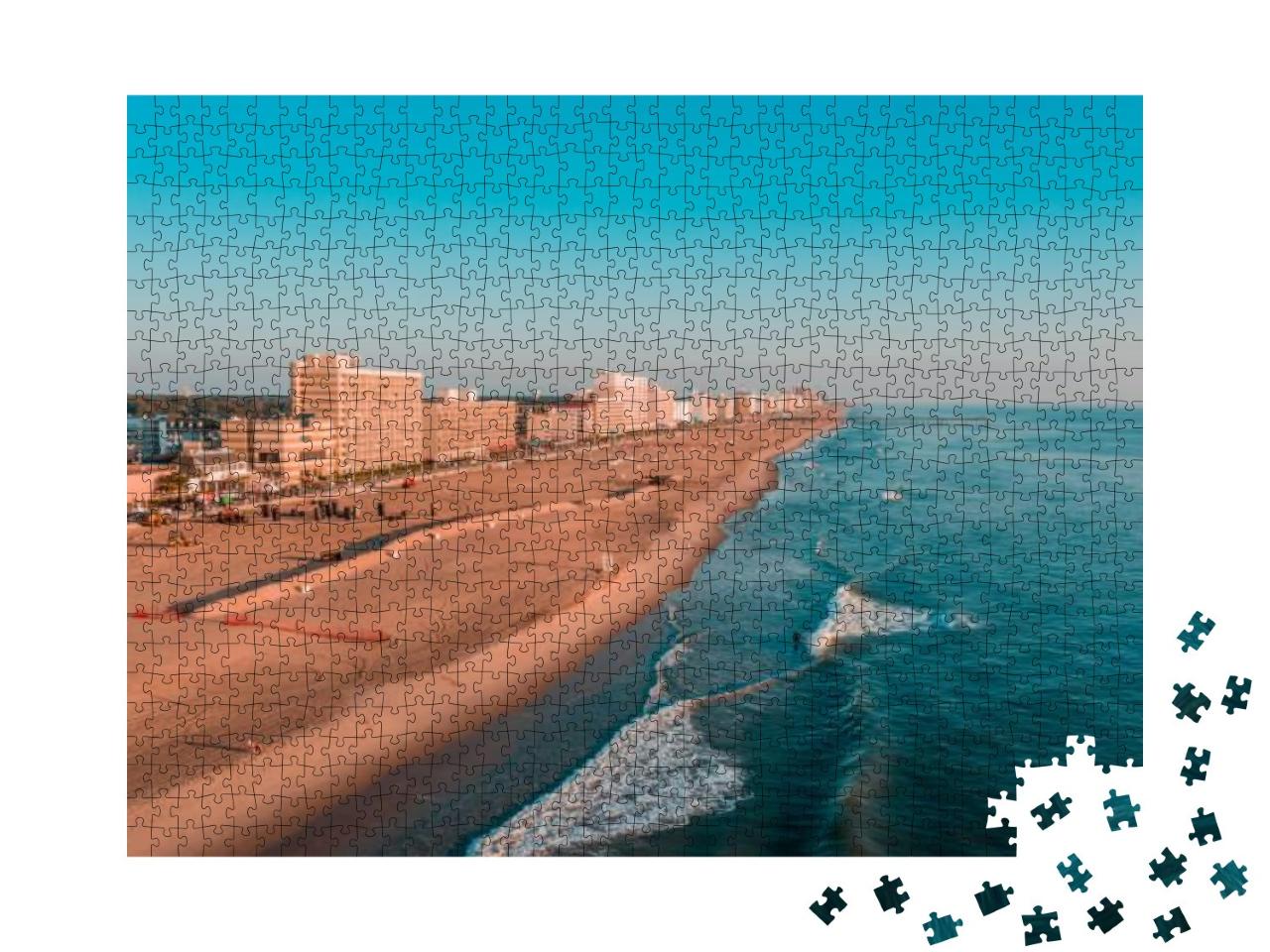 Boats, Canoes & the Beach in Virginia Beach, Va Via Drone... Jigsaw Puzzle with 1000 pieces
