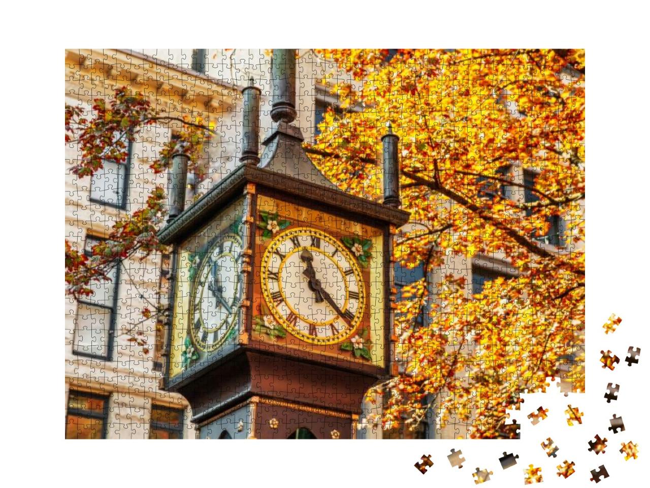 Steam Clock in Gastown District, Vancouver, Bc British Co... Jigsaw Puzzle with 1000 pieces