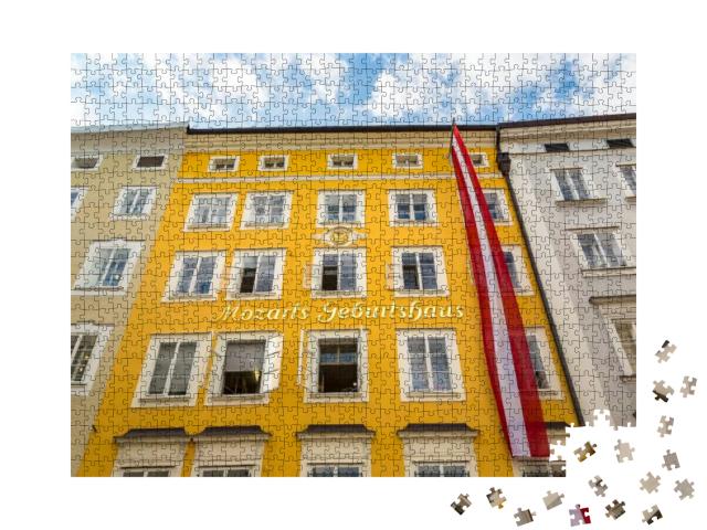 The Birthplace of Wolfgang Amadeus Mozart in Salzburg in... Jigsaw Puzzle with 1000 pieces