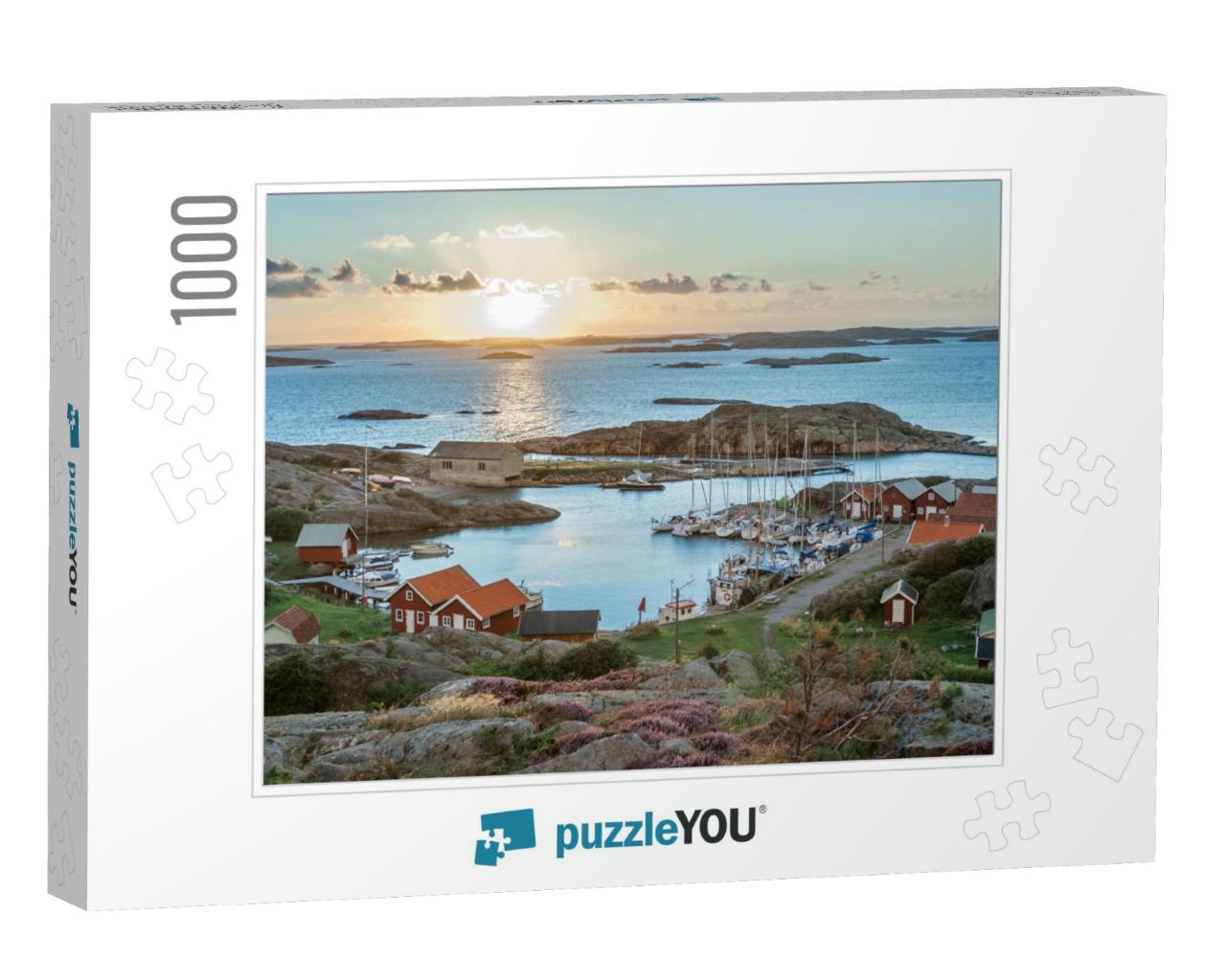 Fishing Harbor of Swedish Skerry Island of Ramsoe, Wester... Jigsaw Puzzle with 1000 pieces
