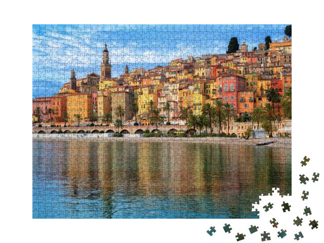 Colorful Houses & Sand Beach in the Historical Old Town M... Jigsaw Puzzle with 1000 pieces