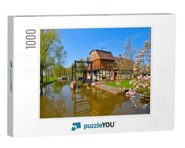 Raddusch Mill, Spree Forest in Spring, Brandenburg... Jigsaw Puzzle with 1000 pieces