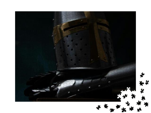 Templar Medieval Armor Chain Helmet Knight Halloween Rena... Jigsaw Puzzle with 1000 pieces