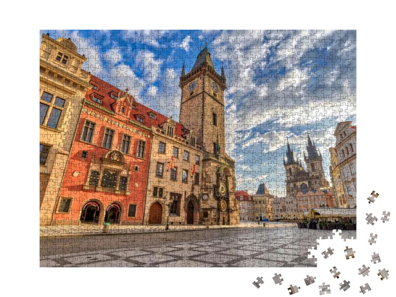 Prague Old Town Square Czech Republic, Sunrise City Skyli... Jigsaw Puzzle with 1000 pieces