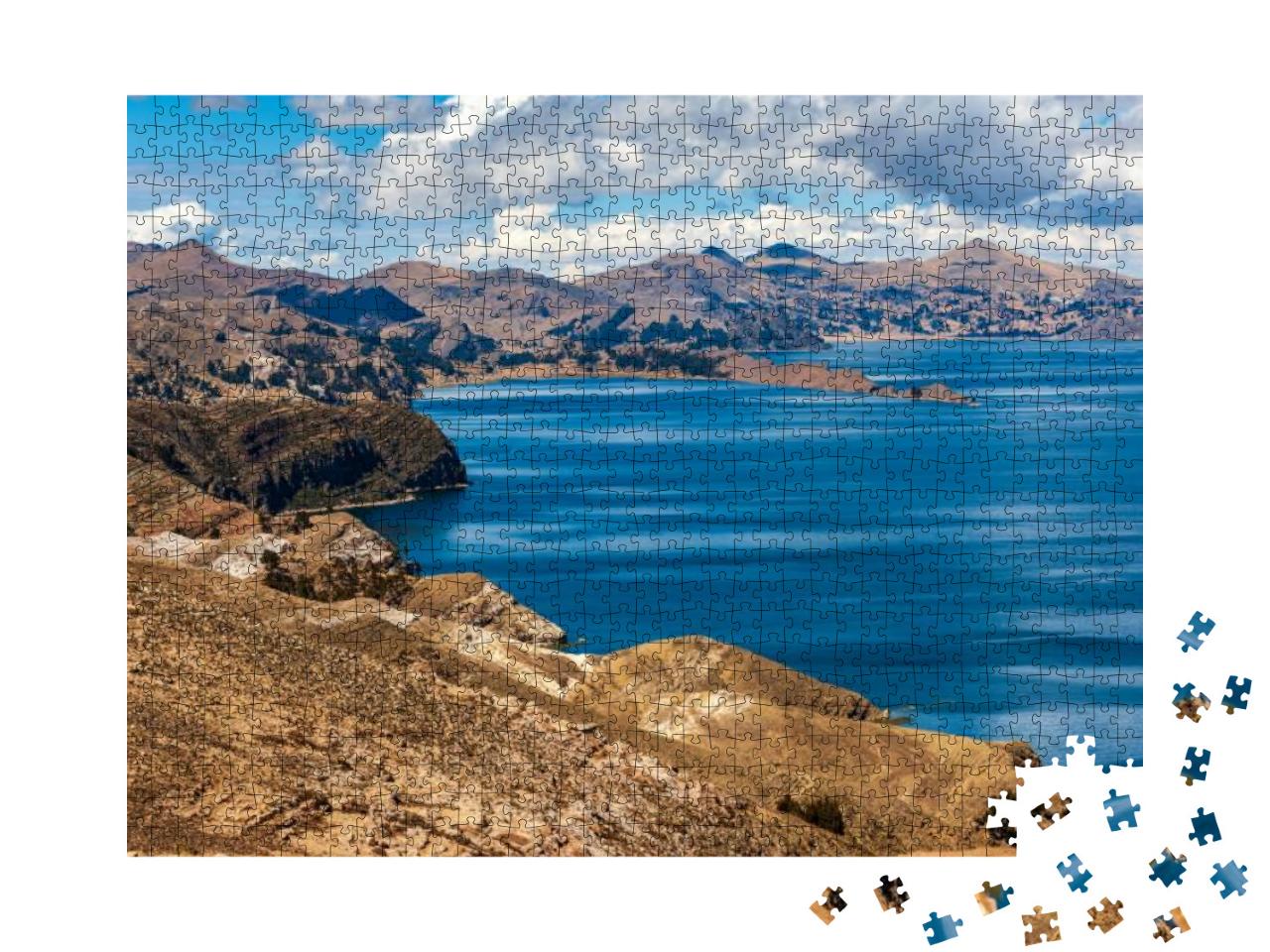View from Isla Del Sol, Titicaca Lake, Comunidad Challa... Jigsaw Puzzle with 1000 pieces