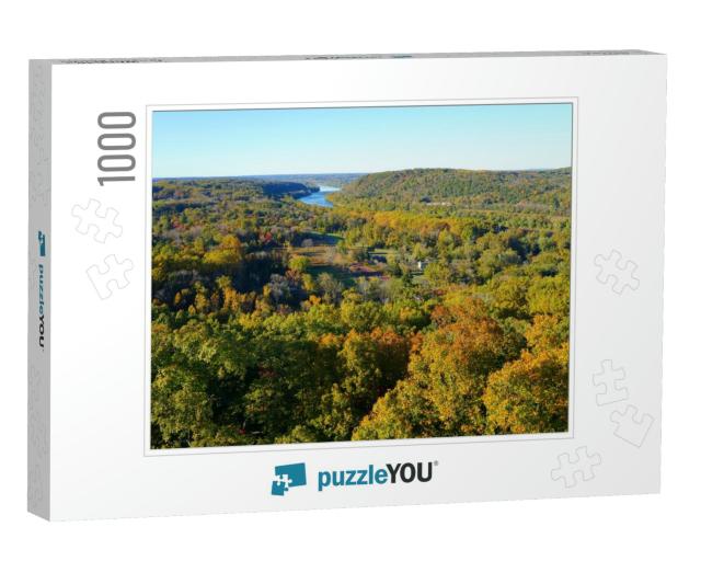 View of the Delaware River Between Bucks County, Pennsylv... Jigsaw Puzzle with 1000 pieces