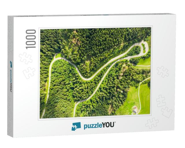 An Image of a Winding Road in the Black Forest Area Germa... Jigsaw Puzzle with 1000 pieces