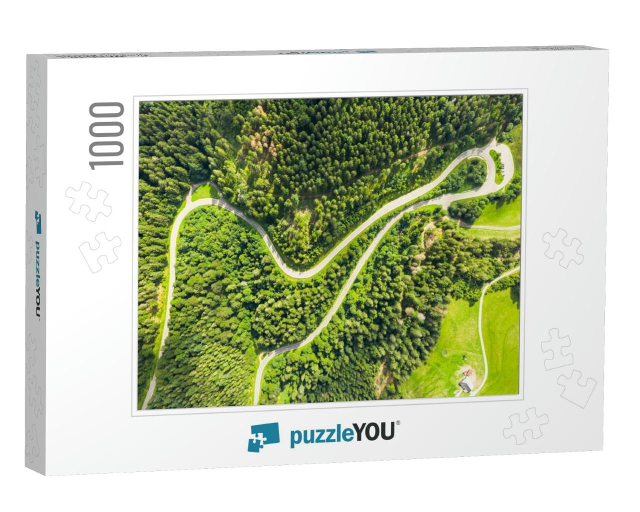 An Image of a Winding Road in the Black Forest Area Germa... Jigsaw Puzzle with 1000 pieces
