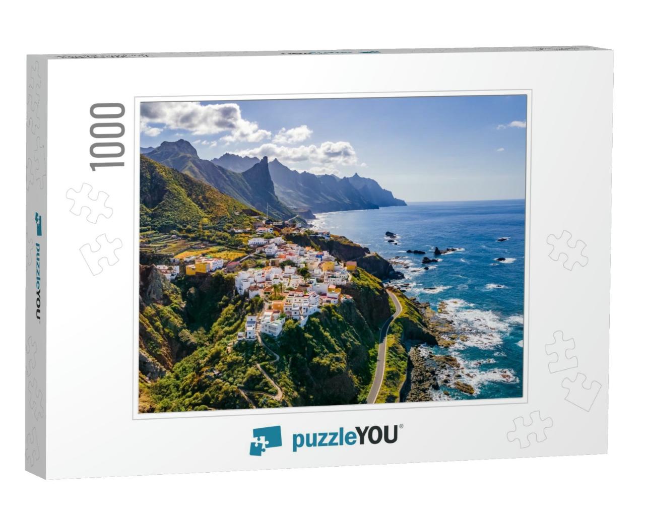 Landscape with Coastal Village At Tenerife, Canary Island... Jigsaw Puzzle with 1000 pieces