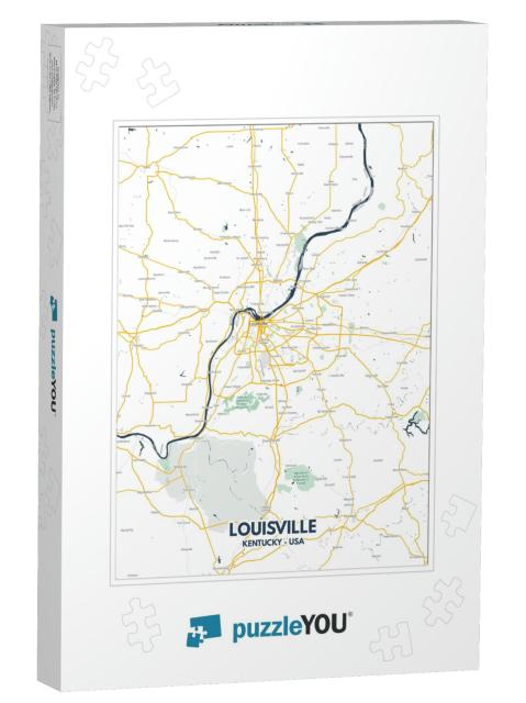 Louisville - Kentucky Map. Louisville - Kentucky Road Map... Jigsaw Puzzle