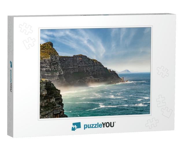 Cape Point View from Cape of Good Hope with Dramatic Clou... Jigsaw Puzzle
