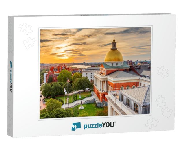 Boston, Massachusetts, USA Cityscape with the State House... Jigsaw Puzzle