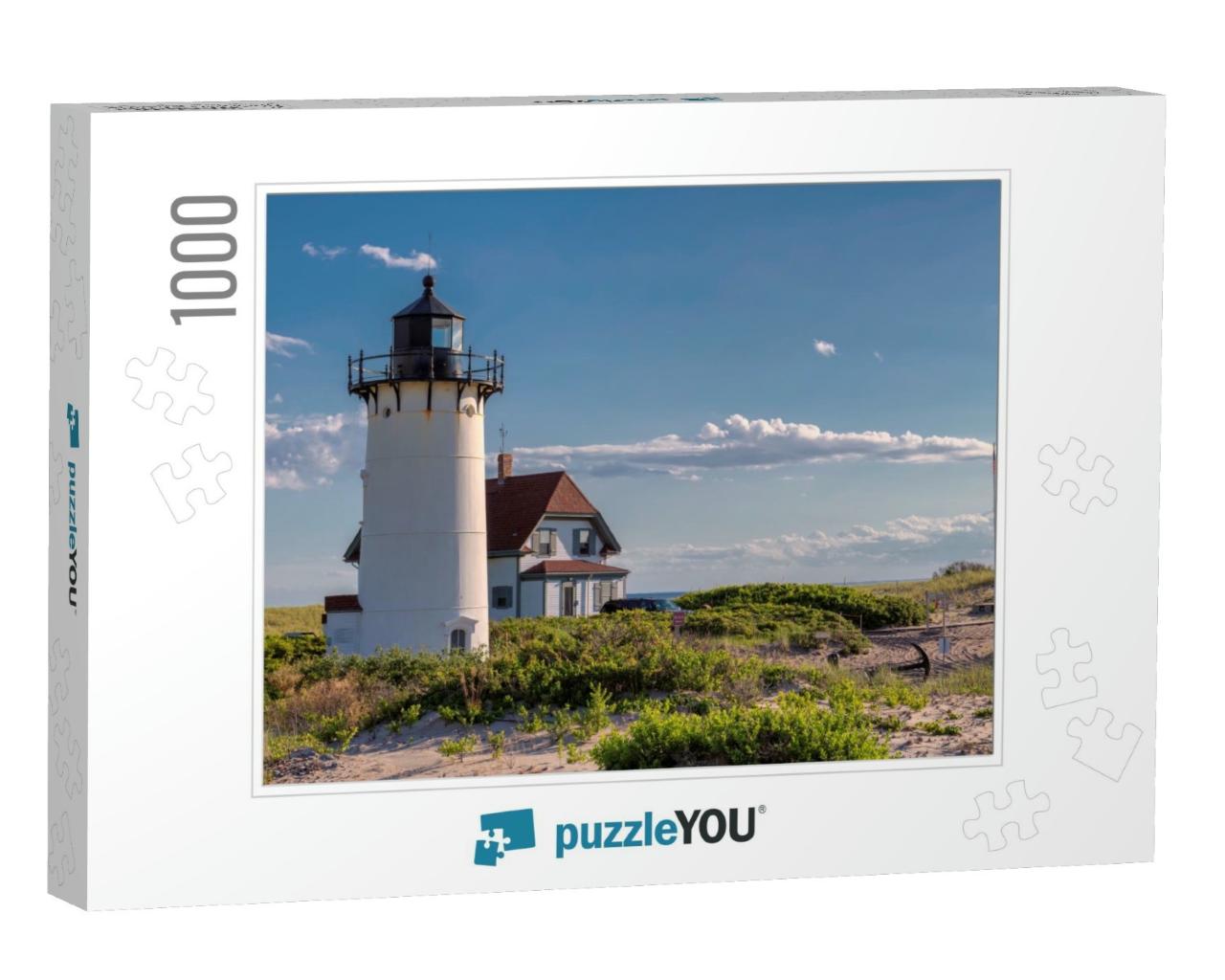 Race Point Light Lighthouse in Sand Dunes on the Beach At... Jigsaw Puzzle with 1000 pieces