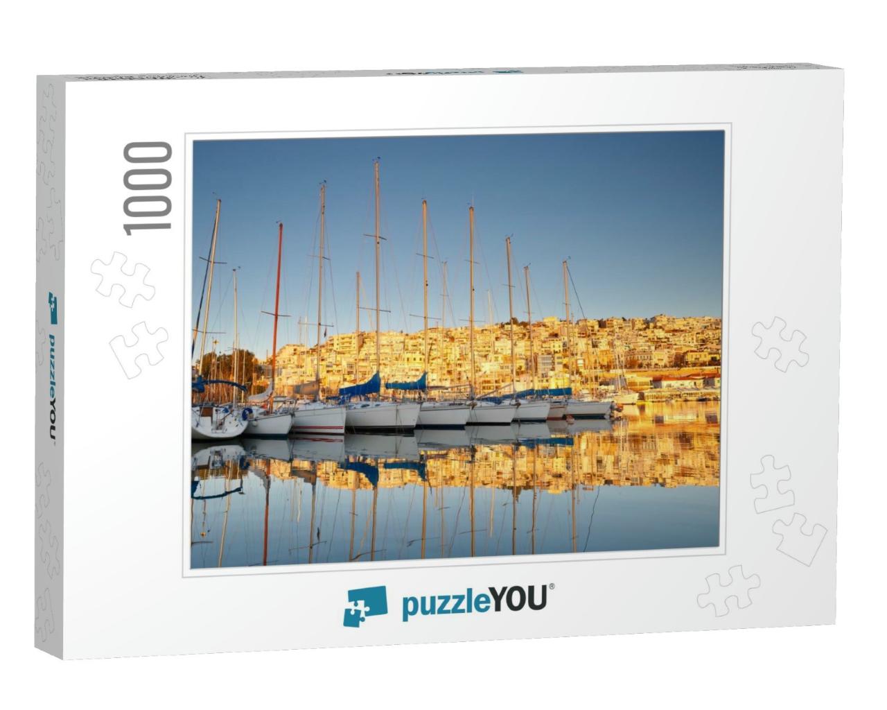 Morning in Mikrolimano Marina in Athens, Greece... Jigsaw Puzzle with 1000 pieces