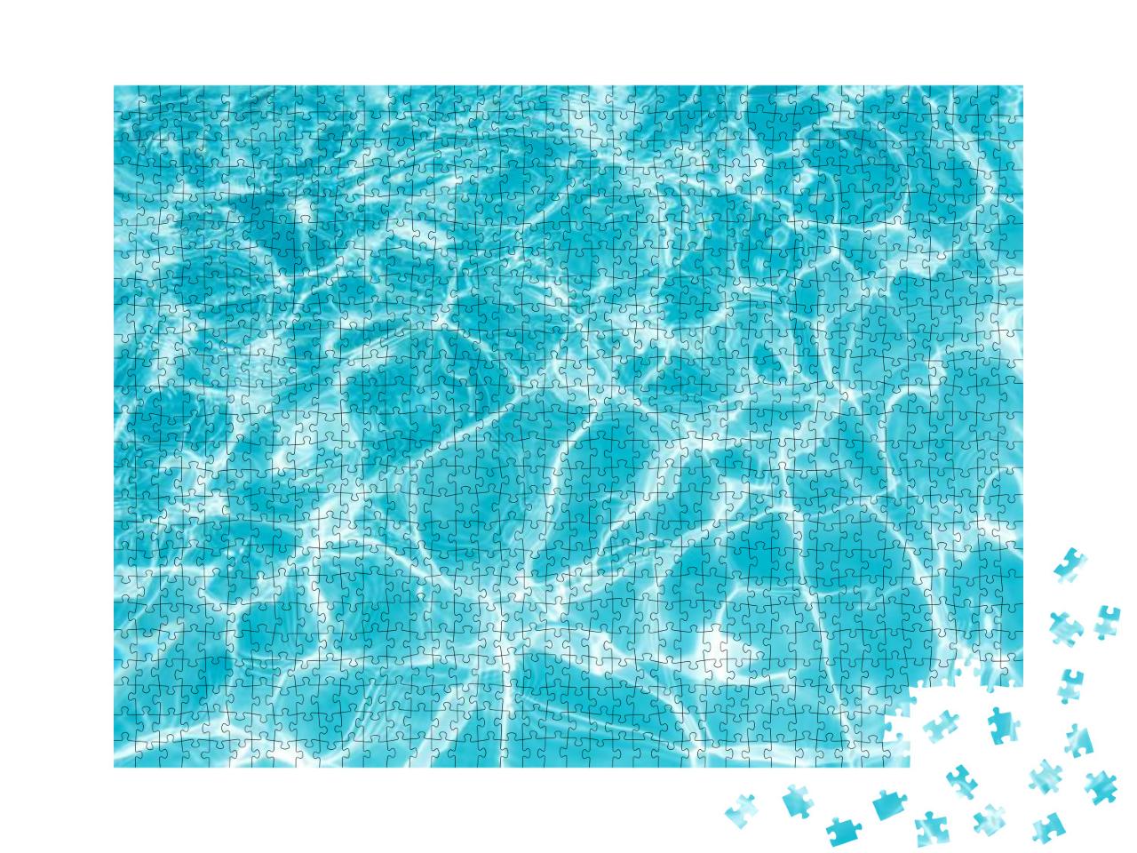 Ripple Water in Swimming Pool with Sun Reflection... Jigsaw Puzzle with 1000 pieces