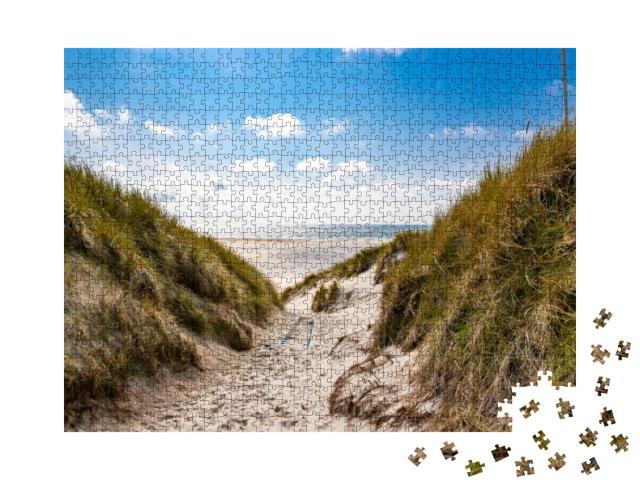 Path to the Beach At Amrumer Lighthouse... Jigsaw Puzzle with 1000 pieces