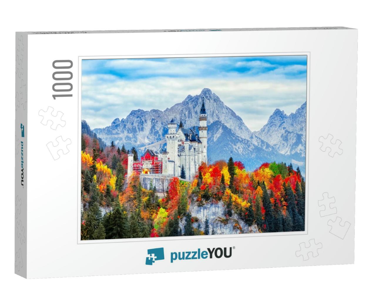 Neuschwanstein Medieval Castle in Germany, Bavaria Land... Jigsaw Puzzle with 1000 pieces