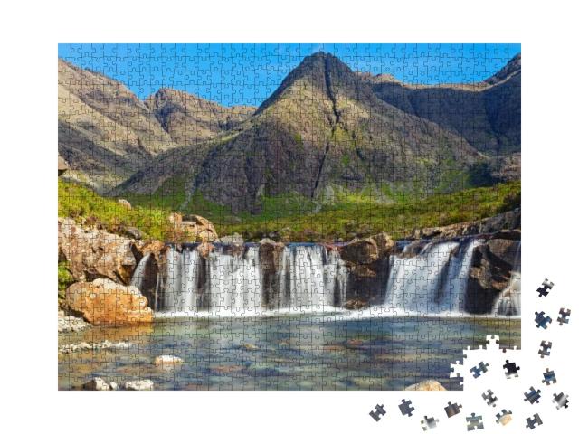 The Beautiful Fairy Pools on the Isle of Skye, Scotland... Jigsaw Puzzle with 1000 pieces