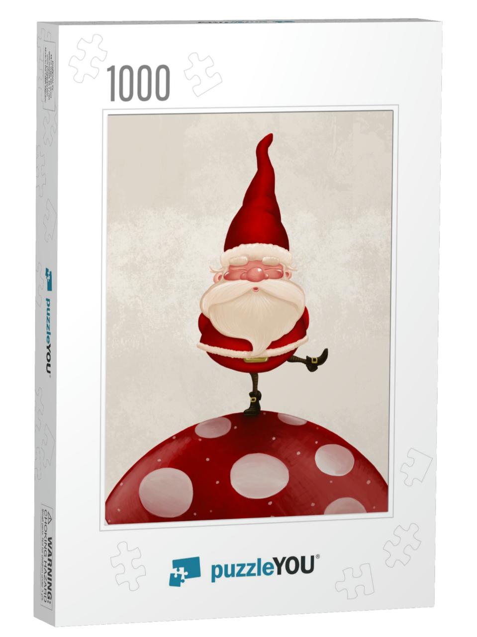 Little Santa Claus on Big Red Fungus... Jigsaw Puzzle with 1000 pieces