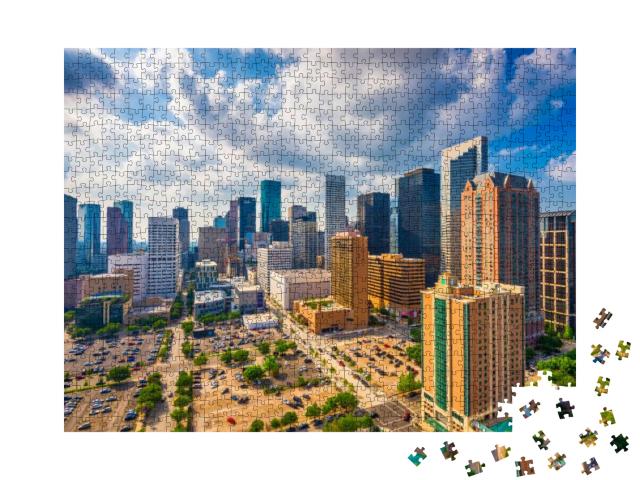 Houston, Texas, USA Downtown City Skyline... Jigsaw Puzzle with 1000 pieces