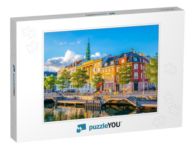 View of a Channel Next to the Christiansborg Slot Palace... Jigsaw Puzzle